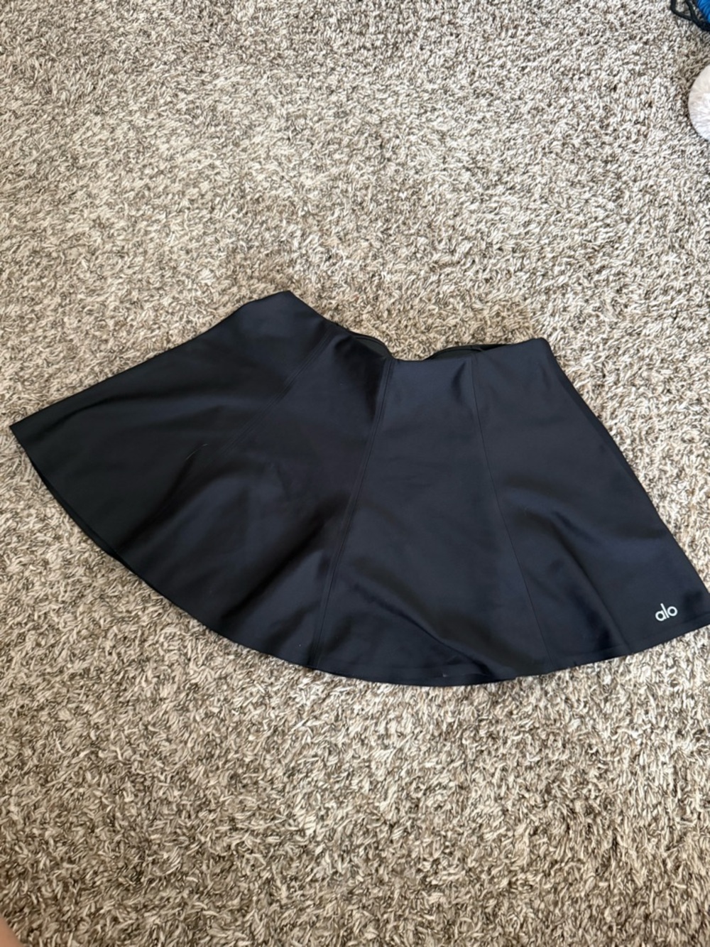 ALO Yoga Black Circle Skater Skirt